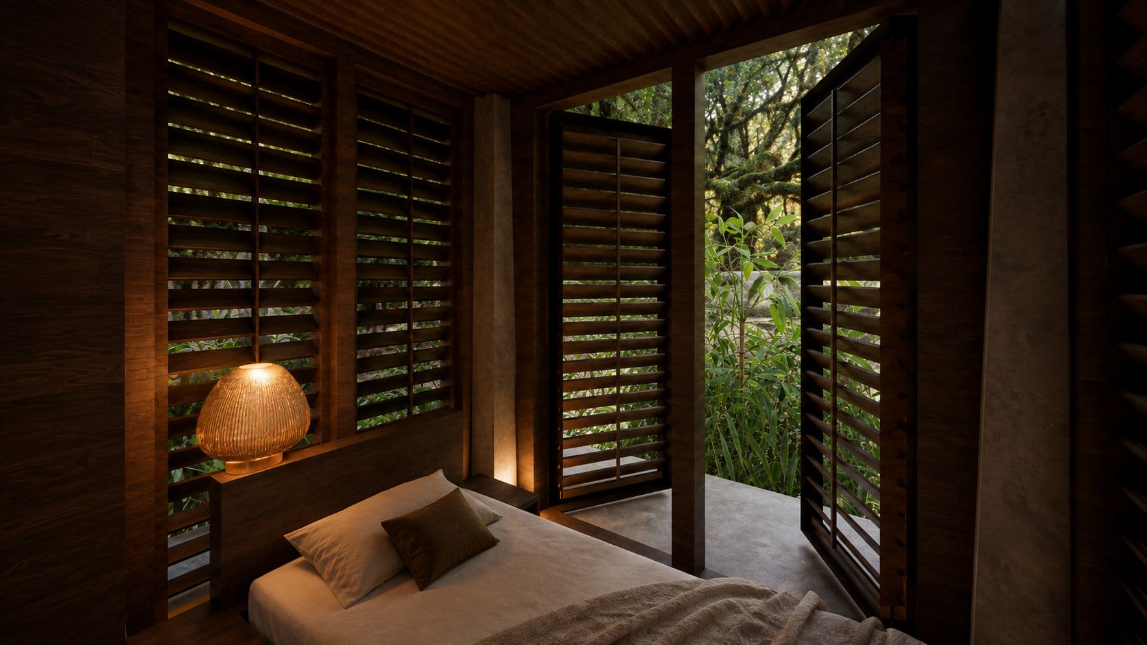 Palacio de Bambú dormitorio