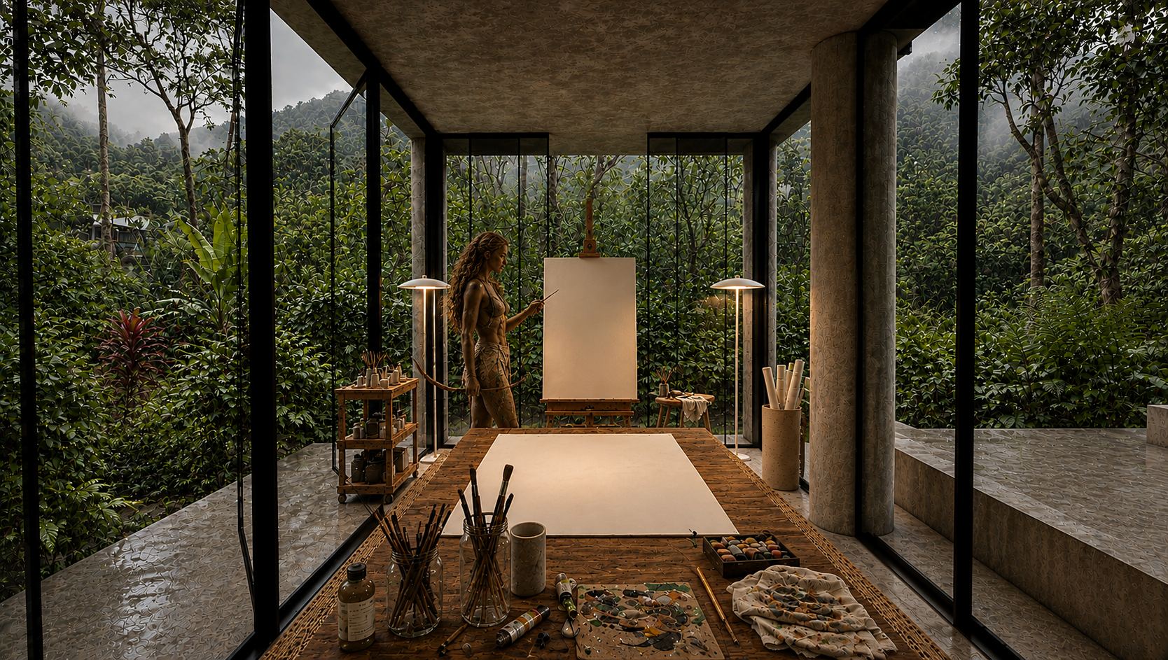 Casa tres pisos taller pintura